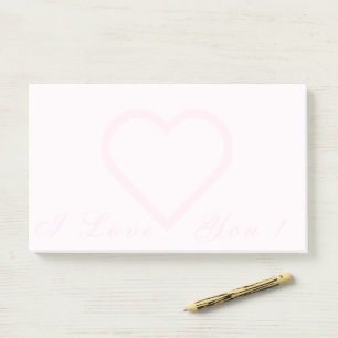 Love - Heart - Romantic - I Love You  Post-it Notes