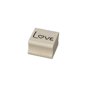 Love Heart Rubber Stamp
