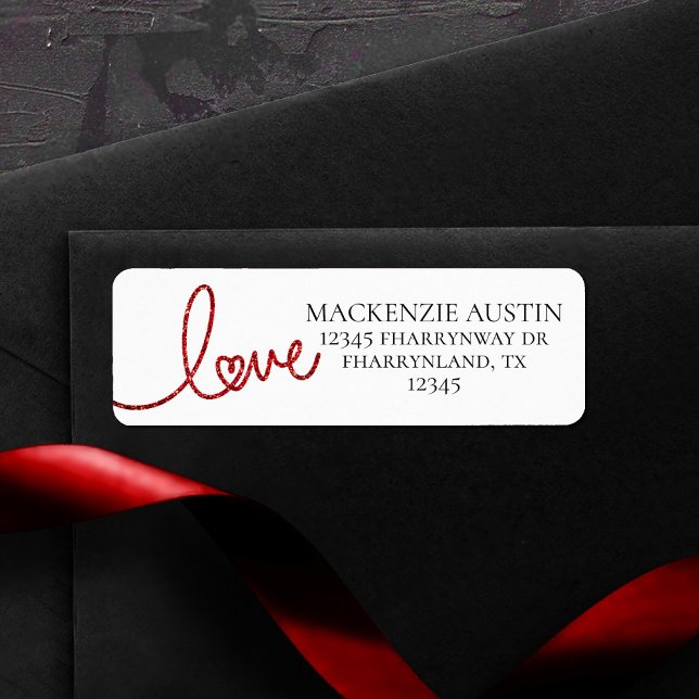Love Heart Script | Modern Red and White Address (Creator Uploaded)