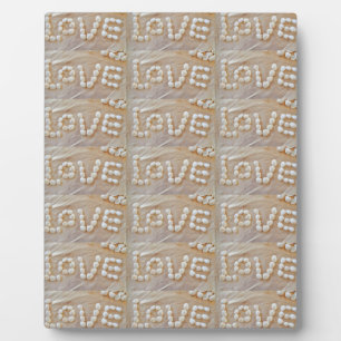 Love Heart Sea Shell Beach Hearts Seashells Summer Plaque