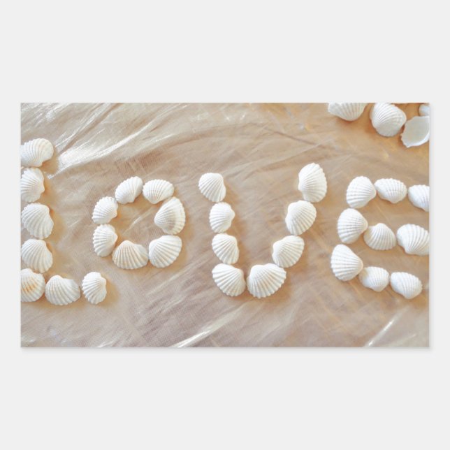 Love Heart Sea Shell Beach Hearts Seashells Summer Sticker (Front)