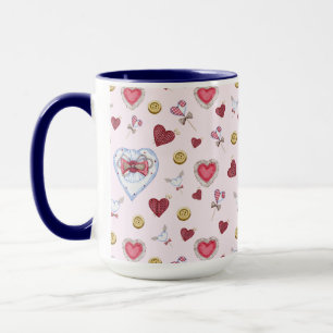 Love Heart Sewing Watercolor        Mug