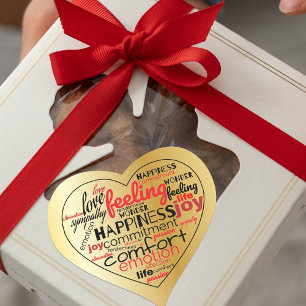 Love Heart Shaped Word Cloud Repeat Typography  Sticker