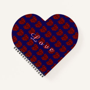 Love Heart Spiral Notebook