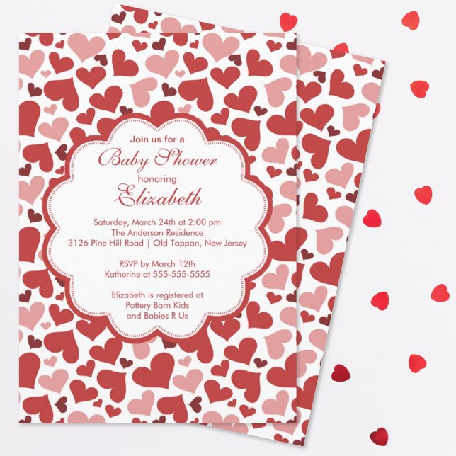 Love Heart Spring Baby Shower Invitation (Creator Uploaded)