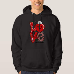 Love Heart Stethoscope Rehabilitation Nurse Life V Hoodie