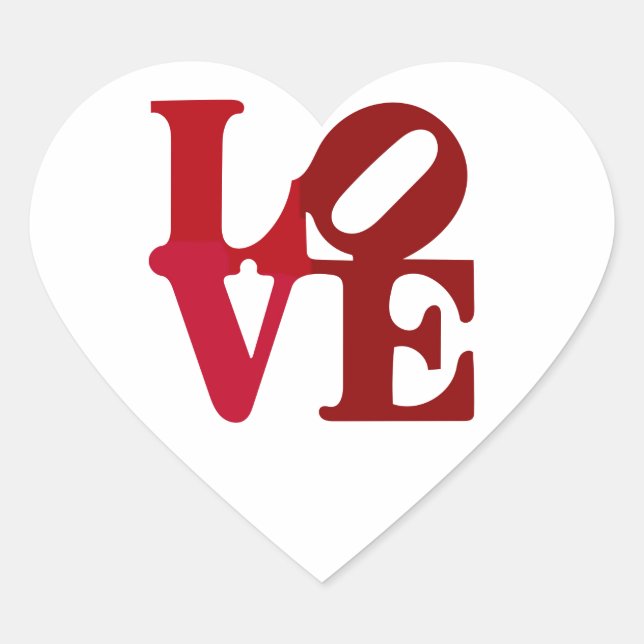 Love, Heart Stickers  (Front)