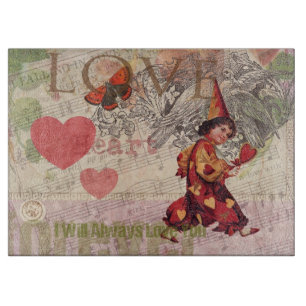 Love Heart Sweetheart Valentine Cherub Cutting Board