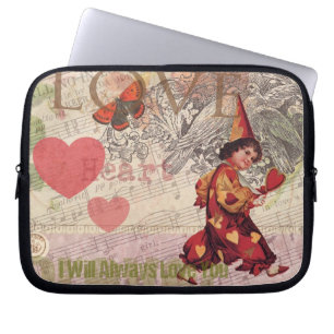 Love Heart Sweetheart Valentine Cherub Laptop Sleeve