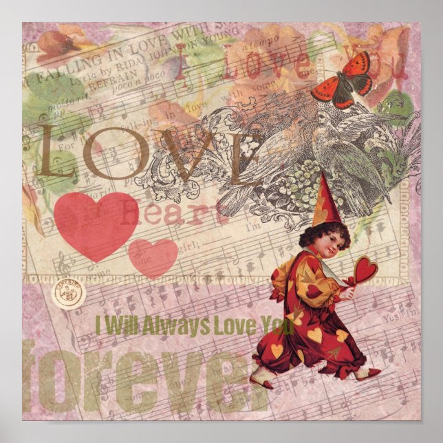 Love Heart Sweetheart Valentine Cherub Poster (Front)
