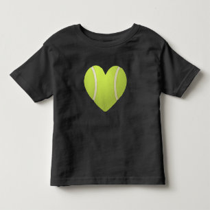 Love Heart Tennis Valentine's Day Tennis Players Toddler T-shirt