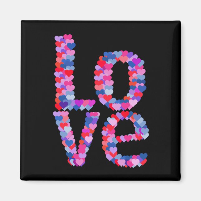 LOVE Heart Text Magnet (Front)