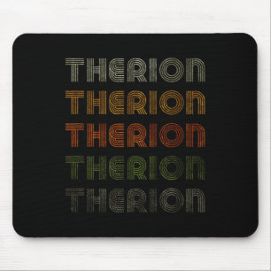 Love Heart Therion Tee Grunge Vintage Style Black Mouse Pad