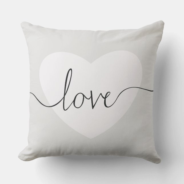 Love Heart Throw Pillow (Front)