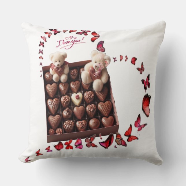 Love Heart  Throw Pillow (Front)