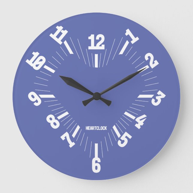 Love HEART TIME BY MASANSER PIXELAT Large Clock (Front)