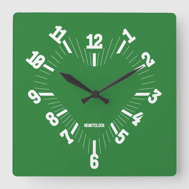 Love HEART TIME BY MASANSER PIXELAT Square Wall Clock (Front)