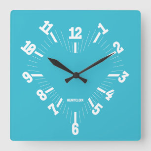 Love HEART TIME BY MASANSER PIXELAT Square Wall Clock