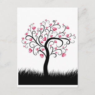 Love Heart Tree Romantique pour Valentines Carte d