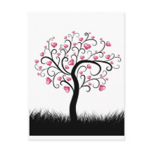 Love Heart Tree Romantique pour Valentines Carte d