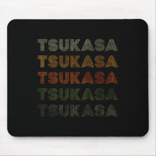 Love Heart Tsukasa Tee Grunge Vintage Style Black Mouse Pad