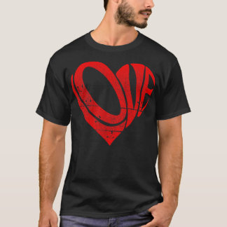 Love Heart Typo Typography T-Shirt