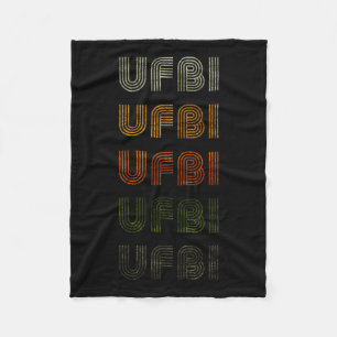 Love Heart Ufbi Tee Grunge Vintage Style Black Ufb Fleece Blanket