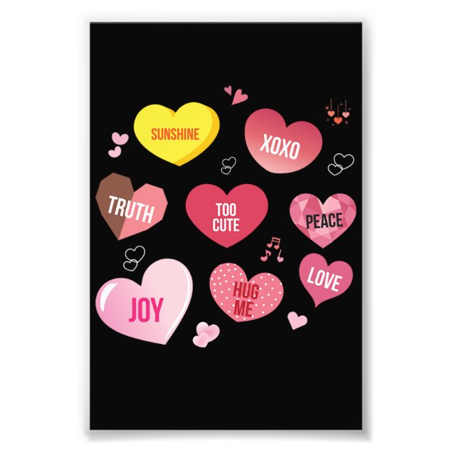 Love Heart Valentines Day Love Photo Print (Front)