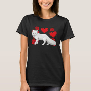 Love Heart Valentine's Day Roses Arctic Foxes Boys T-Shirt