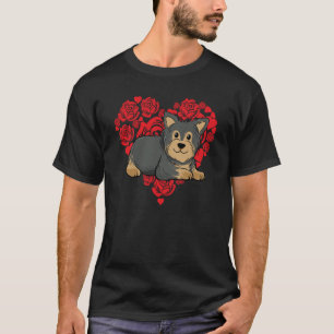Love Heart Valentine's Day Roses Yorkshire Boys Ki T-Shirt