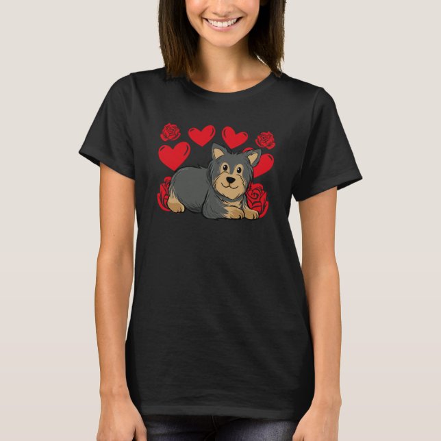 Love Heart Valentine's Day Roses Yorkshire Boys Ki T-Shirt (Front)