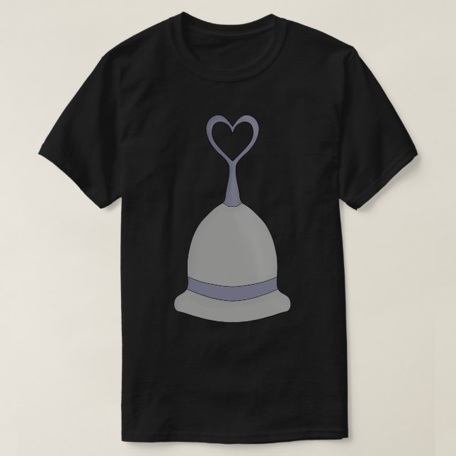Love Heart Valentines Ring Bell Handbell Music T-Shirt (Design Front)