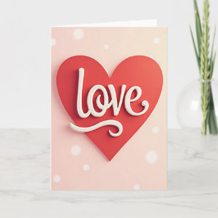 Love Heart Warm Wishes Card