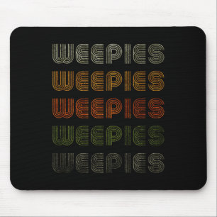 Love Heart Weepies Tee Grunge Vintage Style Black Mouse Pad