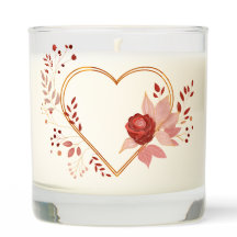 Love heart with flower and leafs