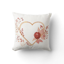 Love heart with flower and leafs