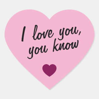 love heart with qoute sticker