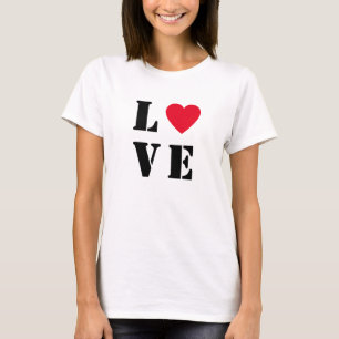 Love Heart Women's Basic T-Shirt