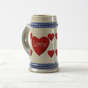 Love Hearts 22 oz Stein