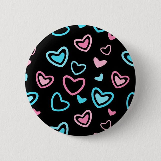 Love Hearts 2 Inch Round Button (Front)