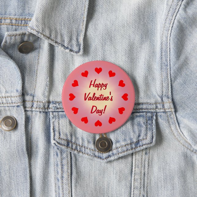 Love & Hearts 3 Inch Round Button (In Situ)
