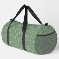 Love Hearts and Polka Dots pattern in Green