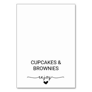 Love Hearts Buffet Food Labels Table Number
