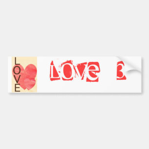 Love Hearts Bumper Sticker