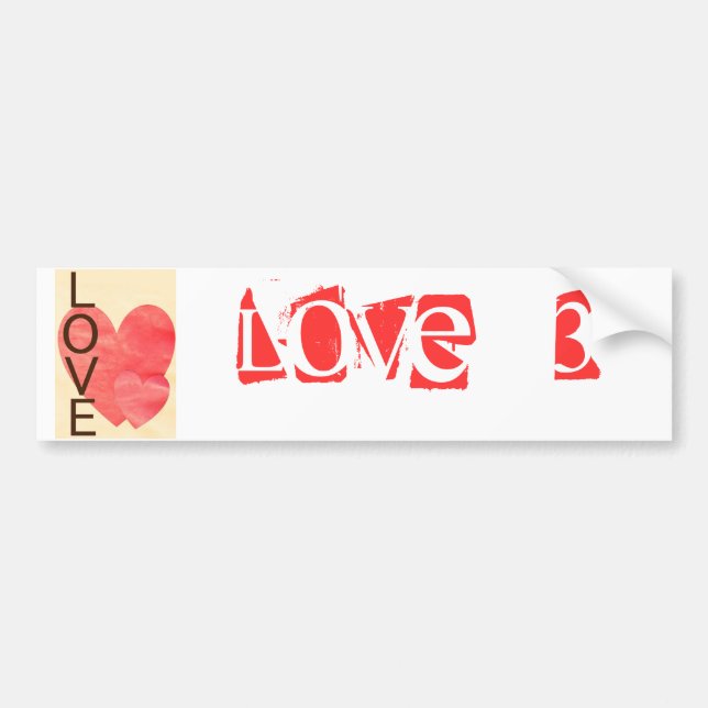 Love Hearts Bumper Sticker (Front)
