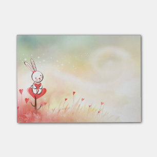 Love Hearts Bunny Post-it Notes