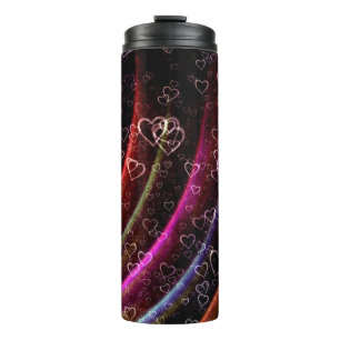 Love Hearts Curtain Texture Sublimation Thermal Tumbler