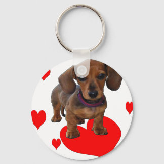 Love (Hearts) Dachsies - Dachshund Keychain