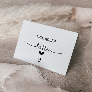 Love Hearts Escort Place Cards