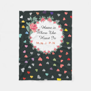 Love Hearts Fleece Blanket